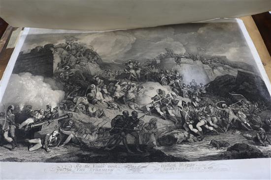 John Vendramini after Robert Ker Porter, three mezzotints, The Last Effort..., The Storming of... & The Conquest of Seringapatm